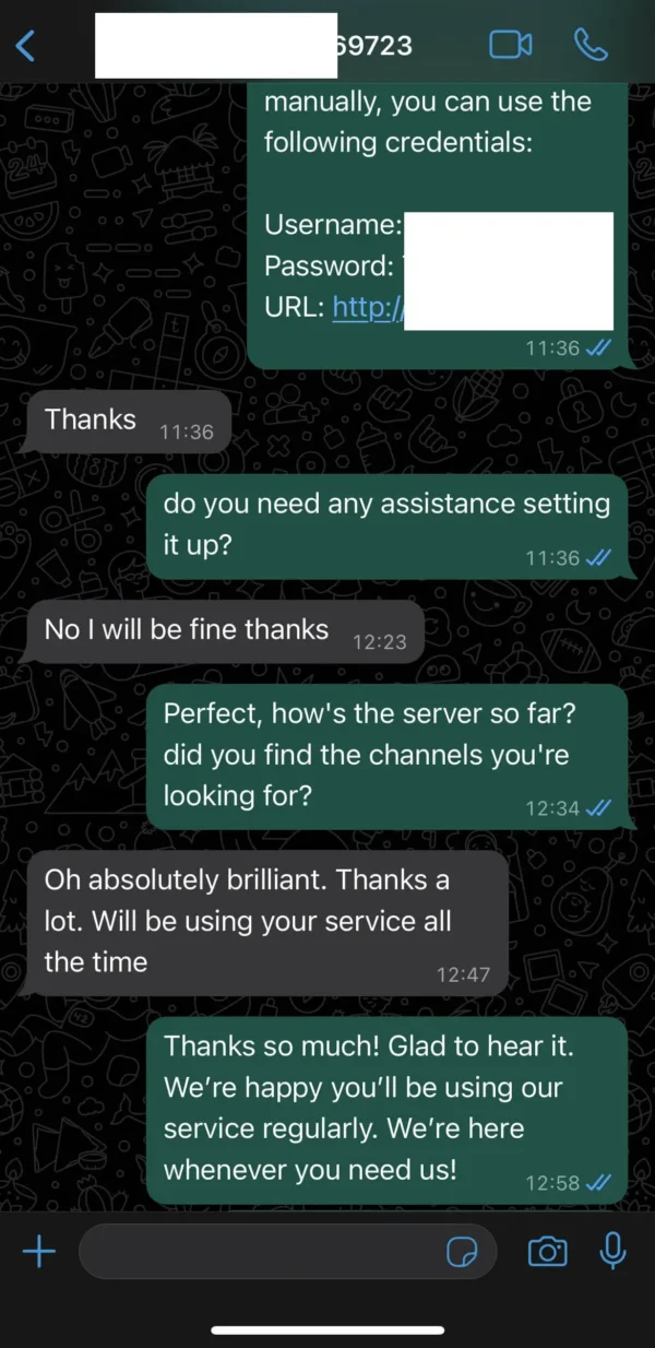 IPTV customer support UK